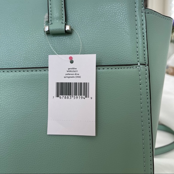 KATE SPADE GERALDINE PATTERSON DRIVE SPRINGMEDW GREEN/MINT HANDBAG - Picture 10 of 11